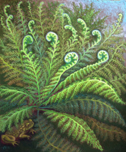 unfolding fern, pastel 50x660 cm, 2022